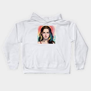 Vector sketch with  Lana Del Rey Kids Hoodie